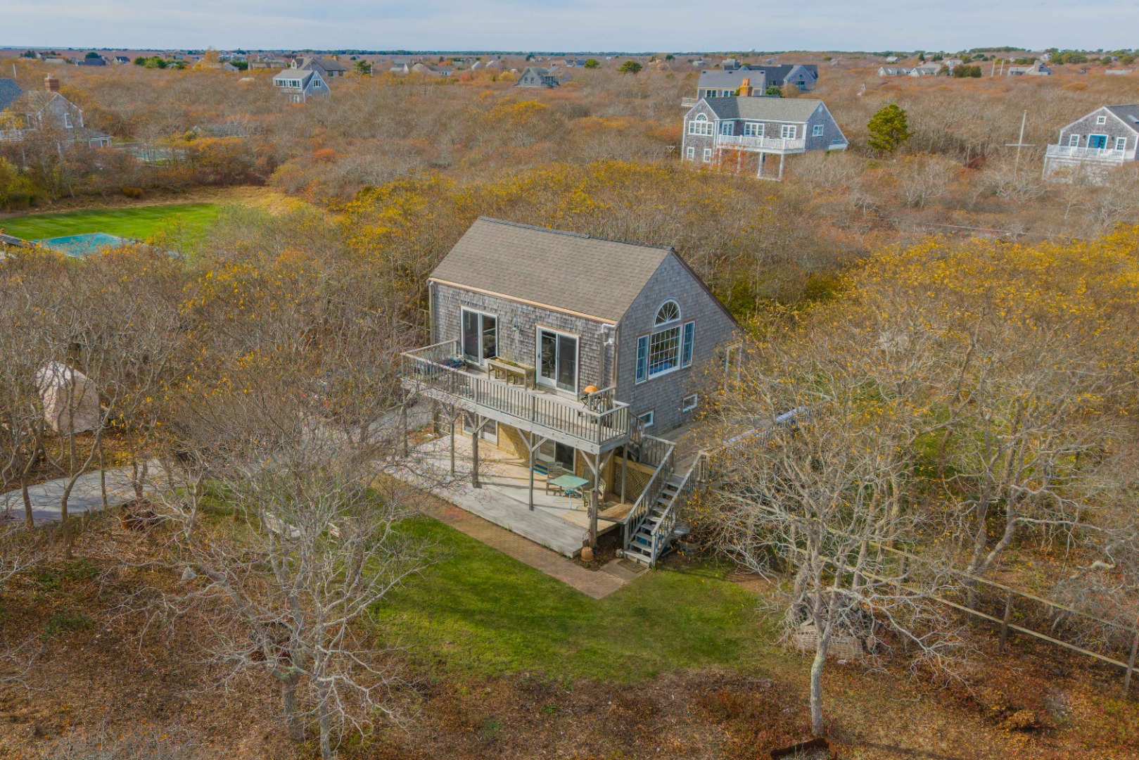 20 Lyons Lane Nantucket, MA 02554 - Photo 1 of 21 an aerial view of residential houses with outdoor space