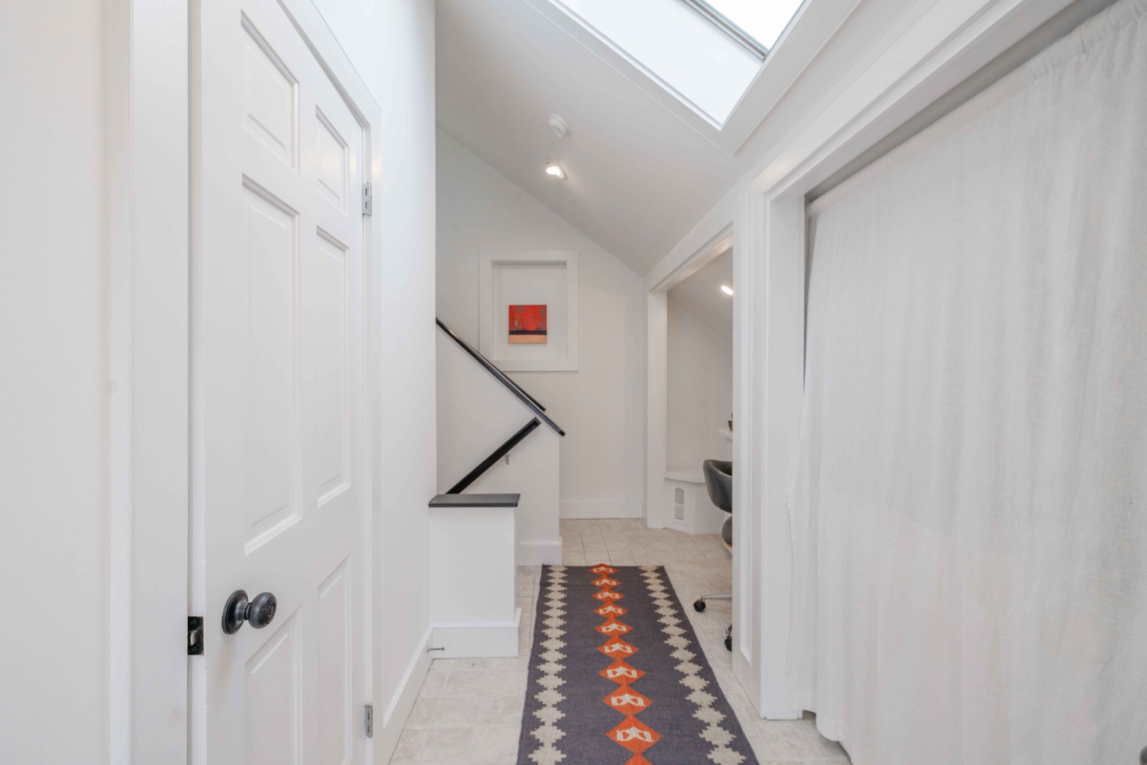 20 Lyons Lane Nantucket, MA 02554 - Photo 12 of 21 a view of a hallway with wooden floor and staircase
