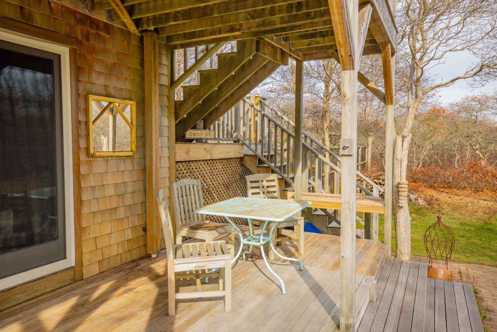 20 Lyons Lane Nantucket, MA 02554 - Photo 20 of 21 a balcony with table and chairs