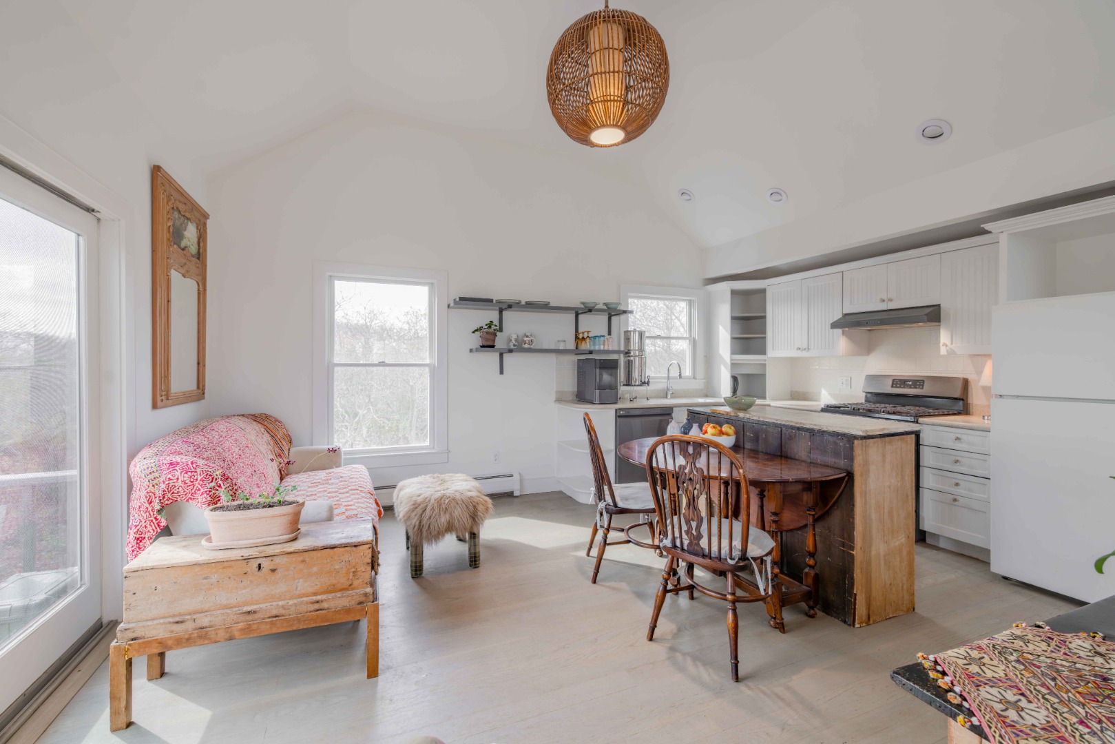 20 Lyons Lane Nantucket, MA 02554 - Photo 8 of 21 a view of a dining room with furniture and a kitchen