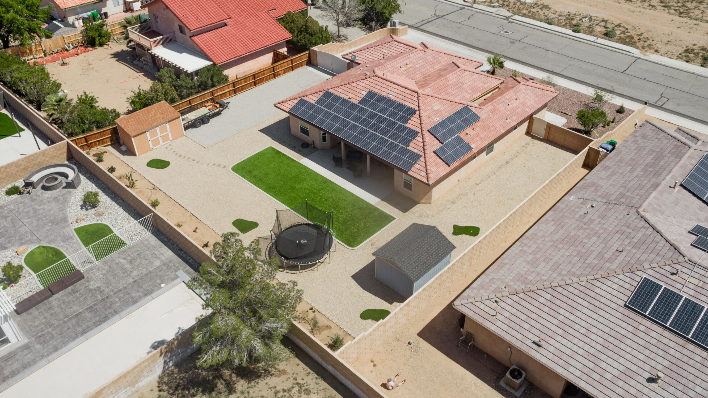 1231 Carolyn Street Ridgecrest, CA 93555 - Photo 48 of 49 an aerial view of a house with a garden