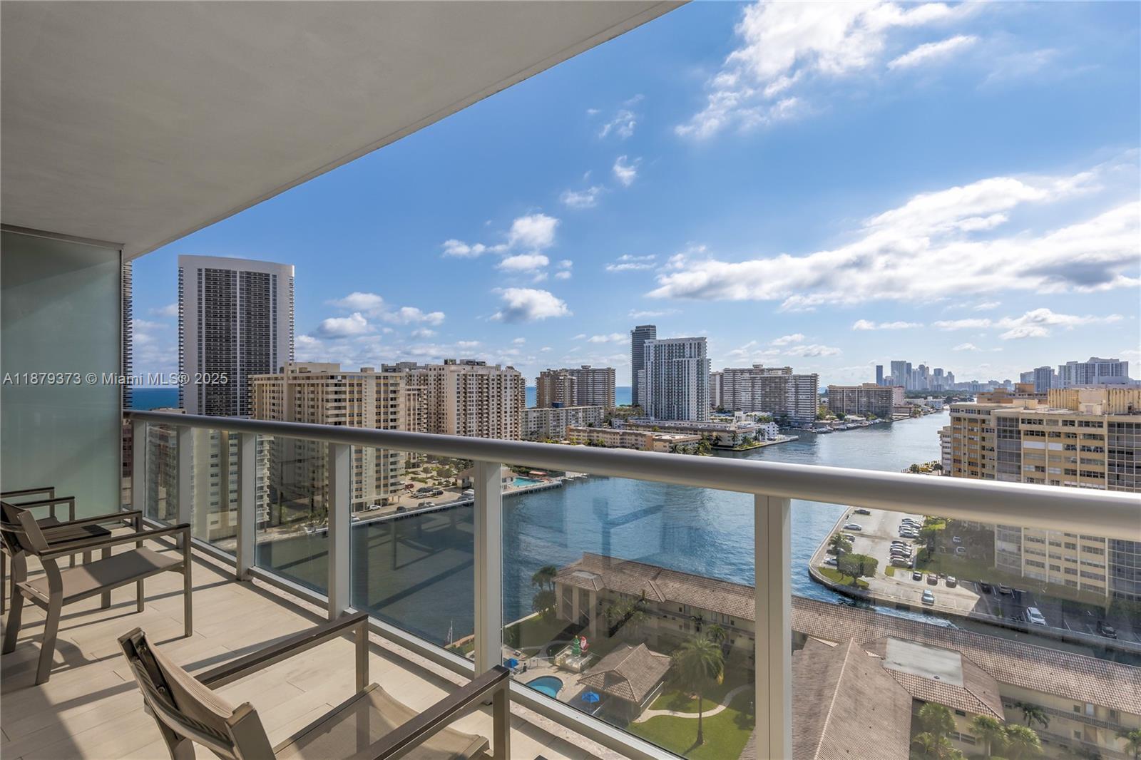 2602 East Hallandale Beach Boulevard, Unit R2109 Hallandale Beach, FL 33009 - Photo 27 of 47 a view of a balcony with city view