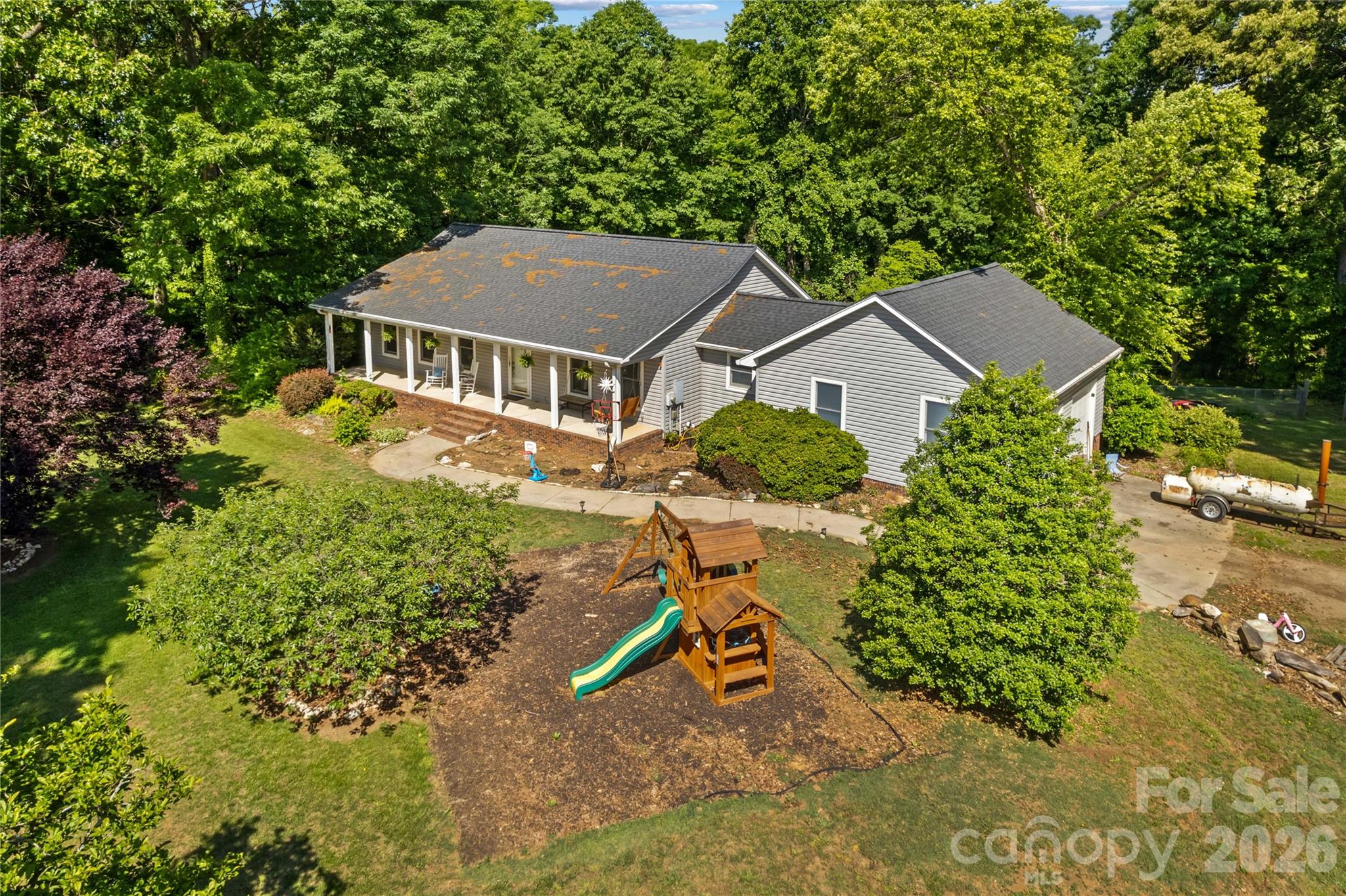 711 Spring Pointe Drive Stony Point, NC 28678 - Photo 46 of 47 an aerial view of a house