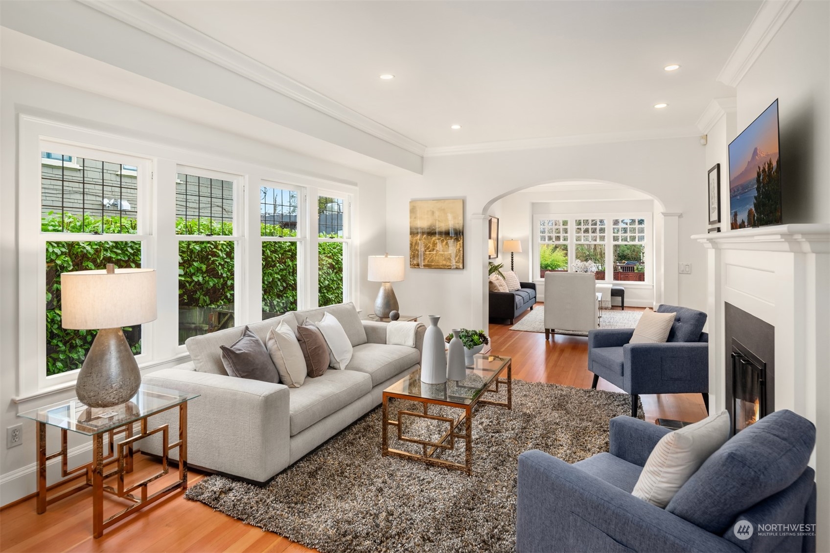 3206 East Terrace Street Seattle, WA 98122 - Photo 7 of 28 a living room with fireplace furniture and a large window