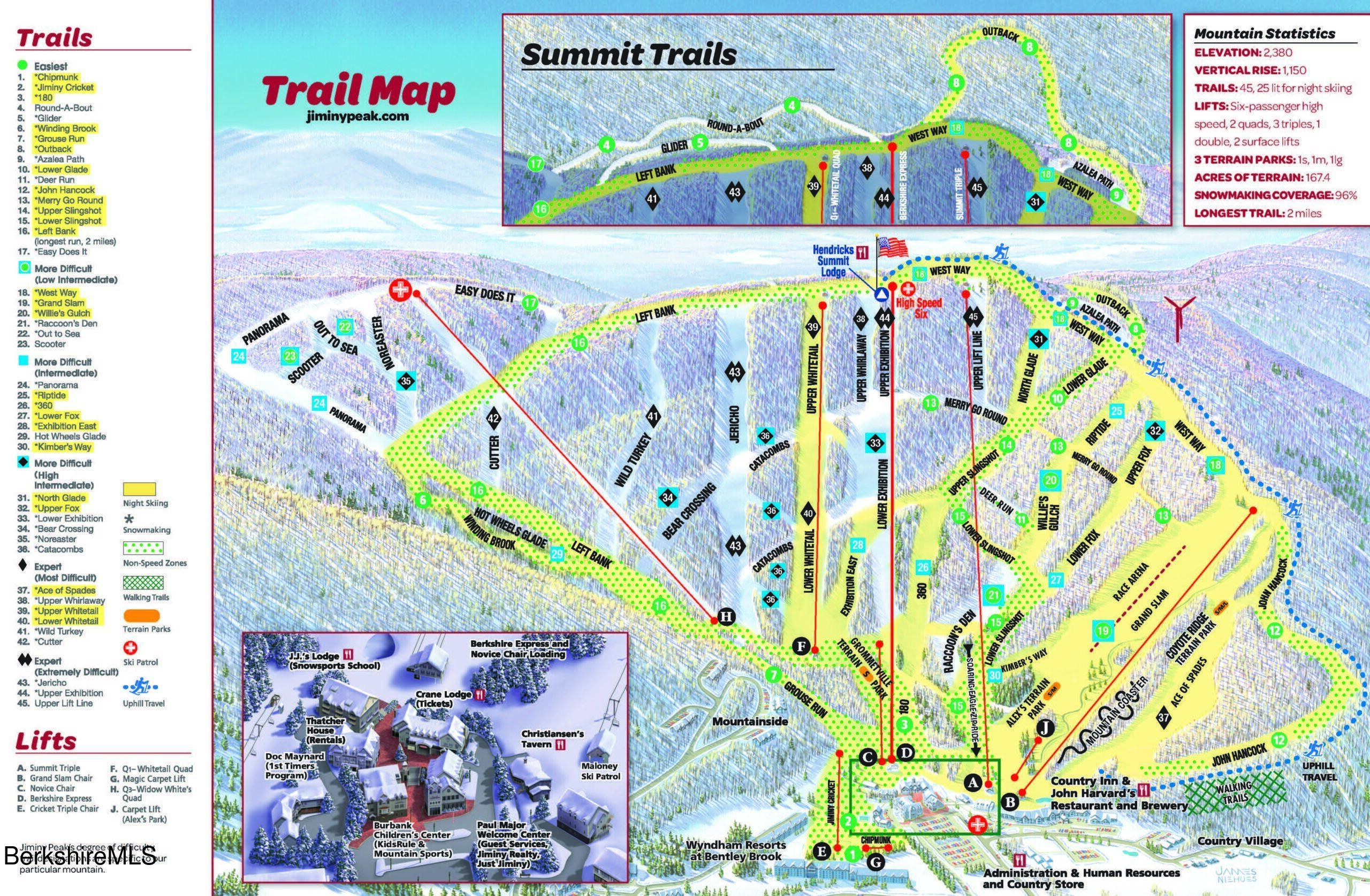 11 Corey Road Hancock, MA 01237 - Photo 36 of 38 Jiminy Peak Trail Map
