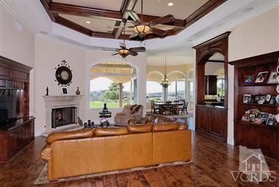 3402 Deep Waters Court Simi Valley, CA 93065 - Photo 11 of 48 a living room with fireplace furniture and a flat screen tv