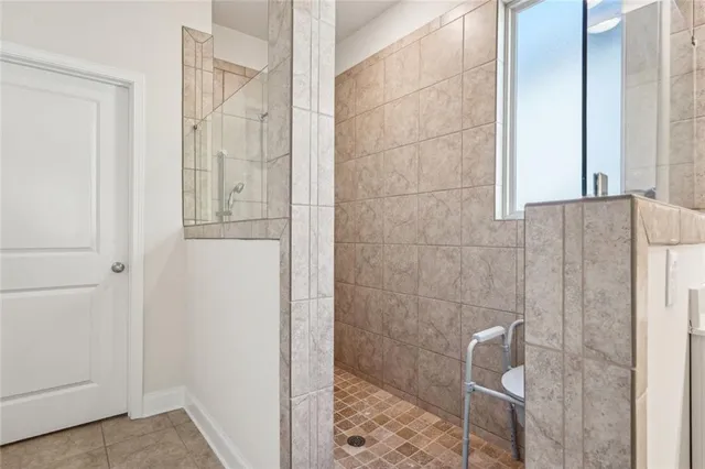 a close view of a sink and utility room