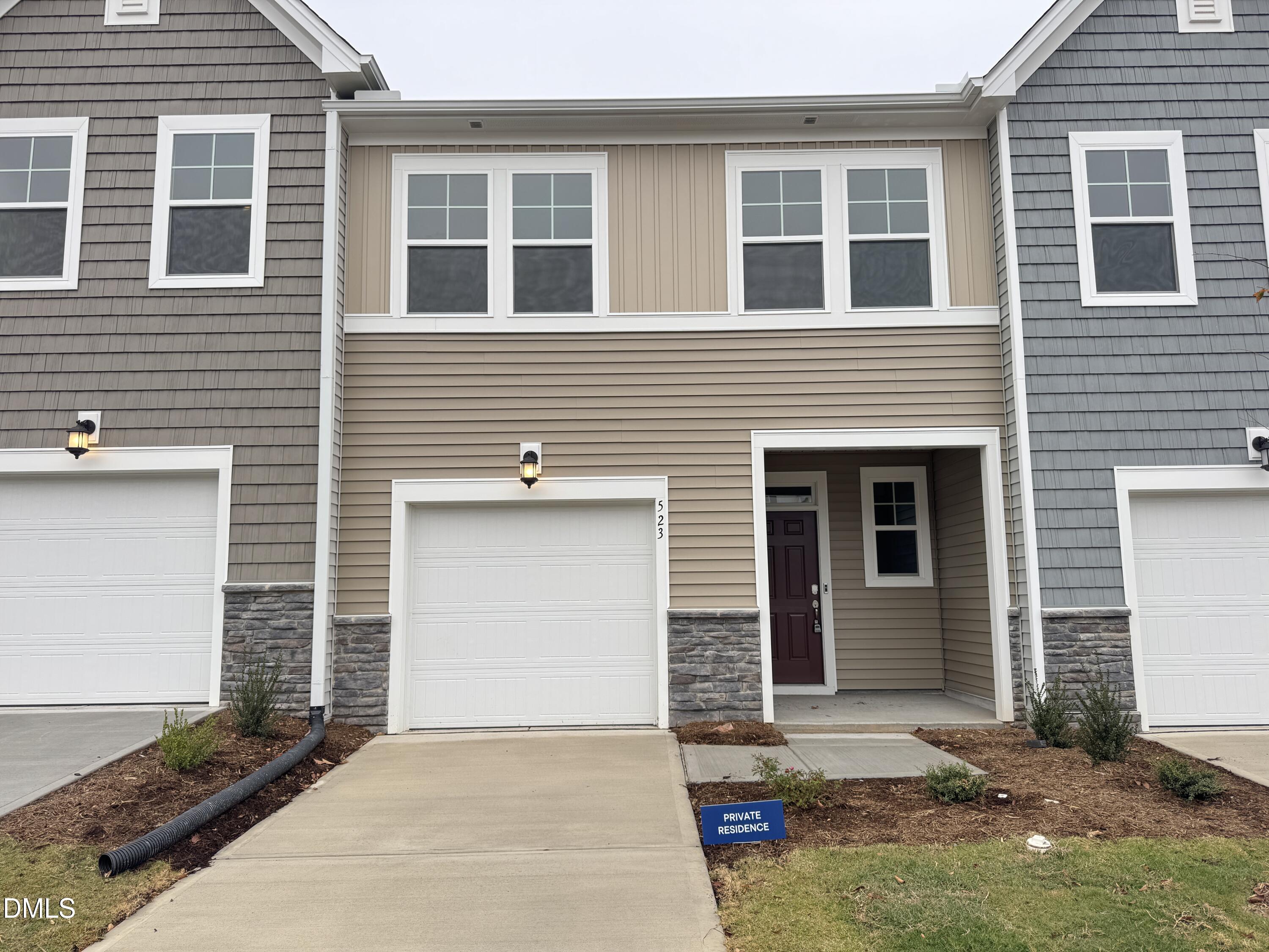 a front view of a house