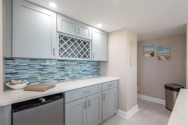 a view of balcony with furniture