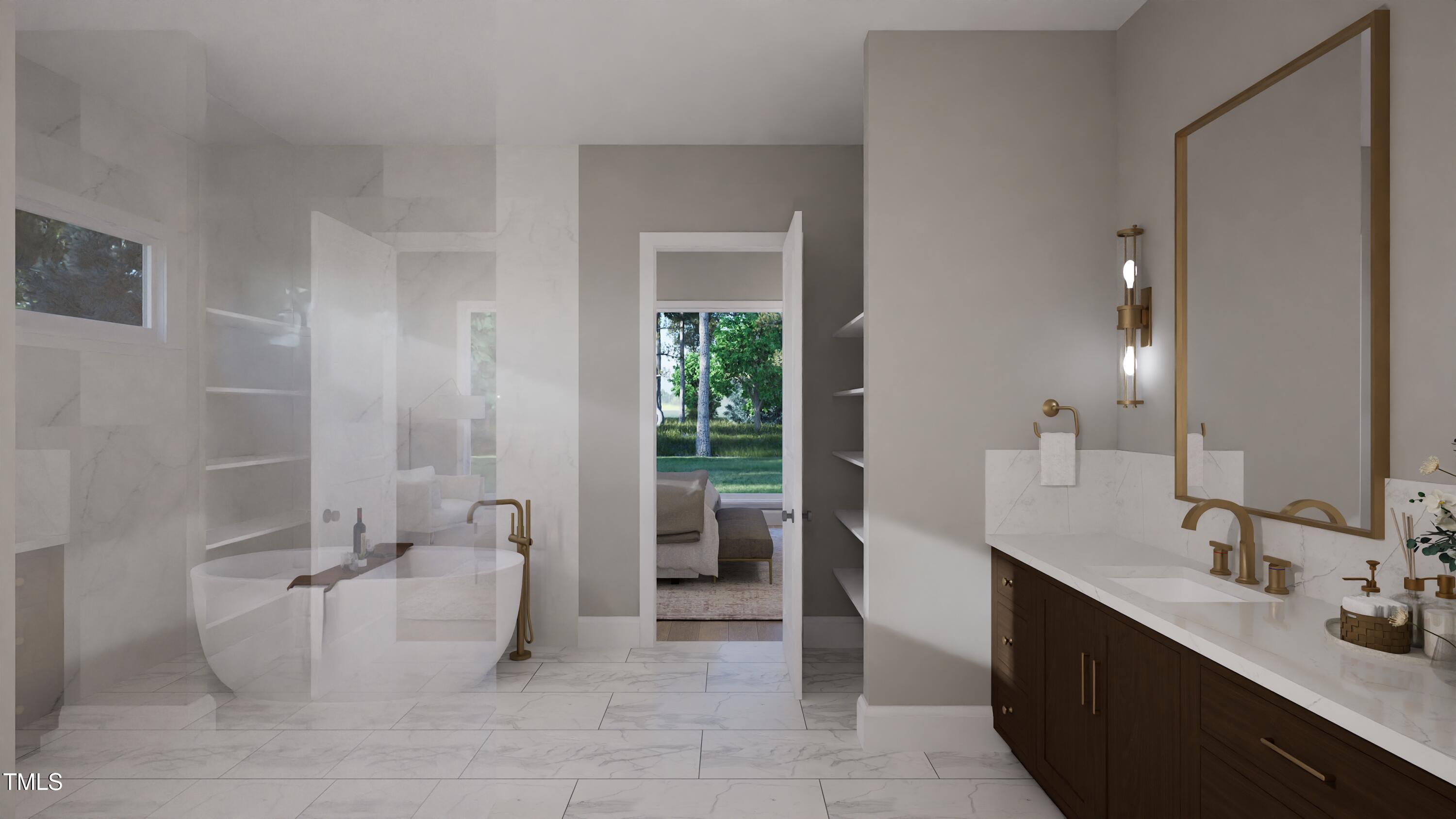 4112 Rockingham Street Raleigh, NC 27609 - Photo 26 of 67 a bathroom with a bathtub sink and toilet