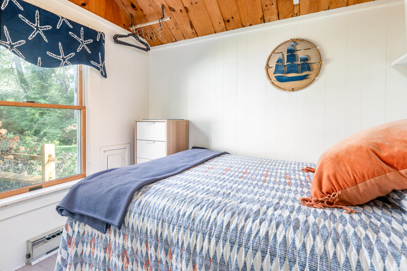 215 Pilgrim Spring Road, Unit G Wellfleet, MA 02667 - Photo 18 of 32 a bedroom with a bed and a window