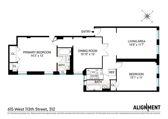 $799,999 | 615 West 113th Street, Unit 312 | Morningside Heights