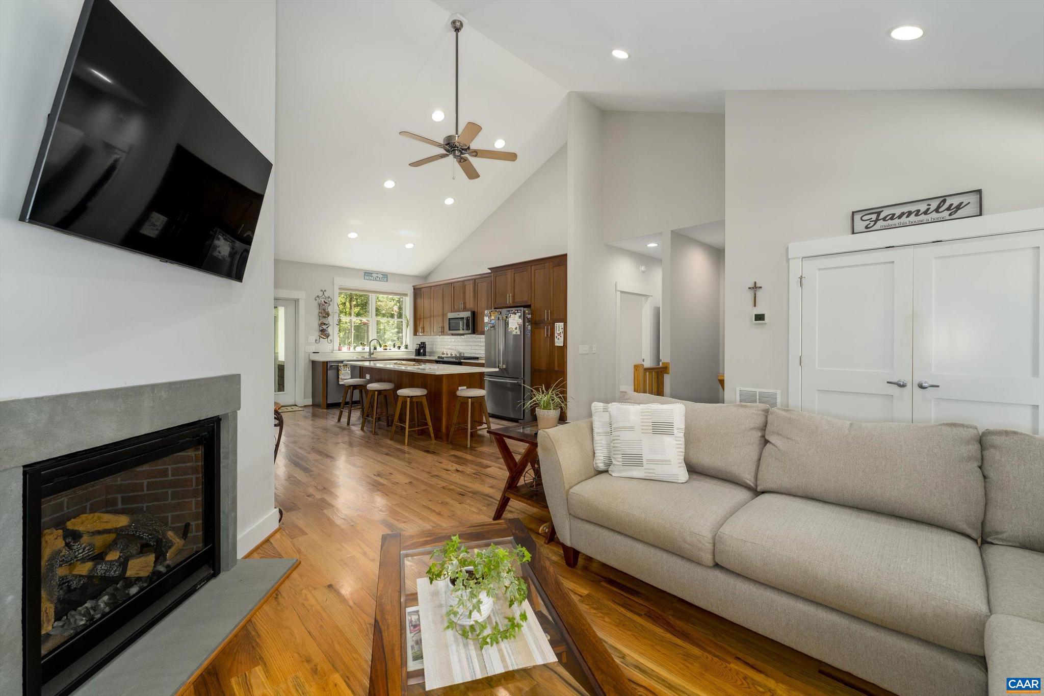 336 Bear Run Road Stanardsville, VA 22973 - Photo 6 of 67 a living room with furniture and a fireplace