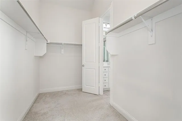 a view of closet area