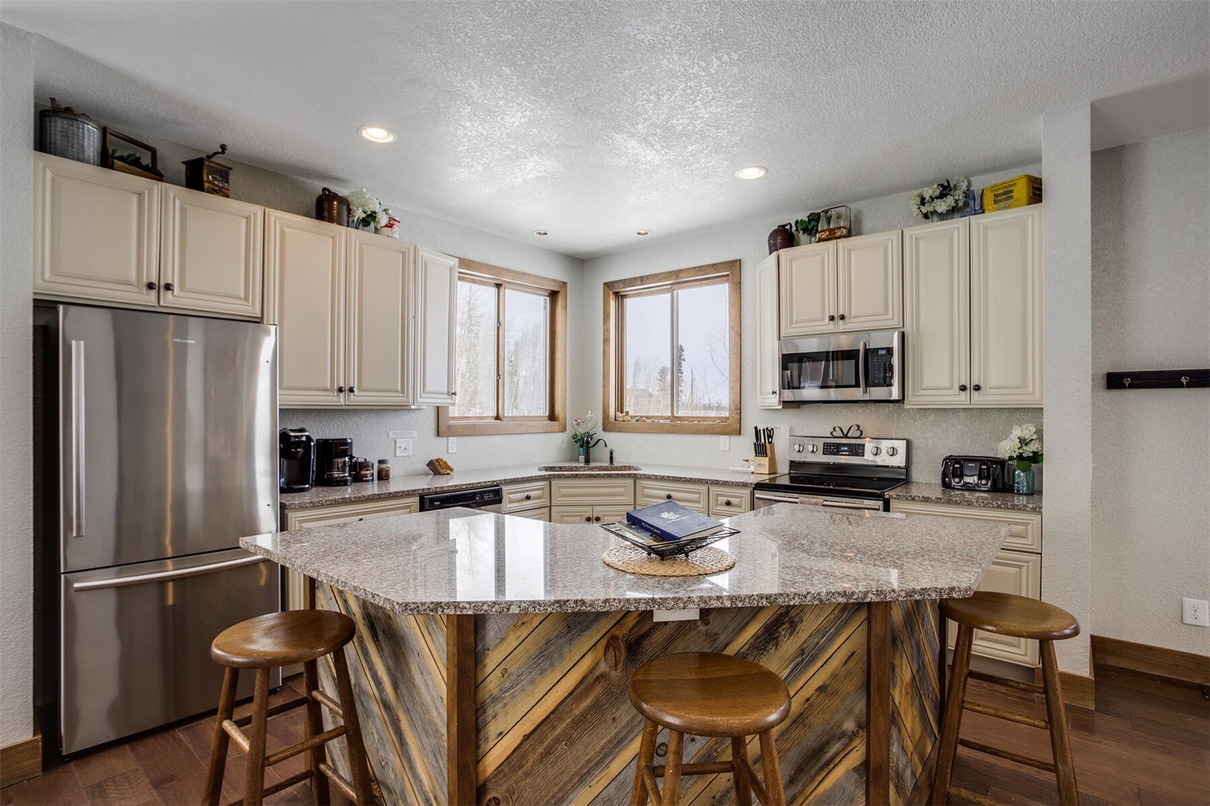 85 Warm Springs Road Fairplay, CO 80440 - Photo 11 of 32 Kitchen island w/ custom barn wood
