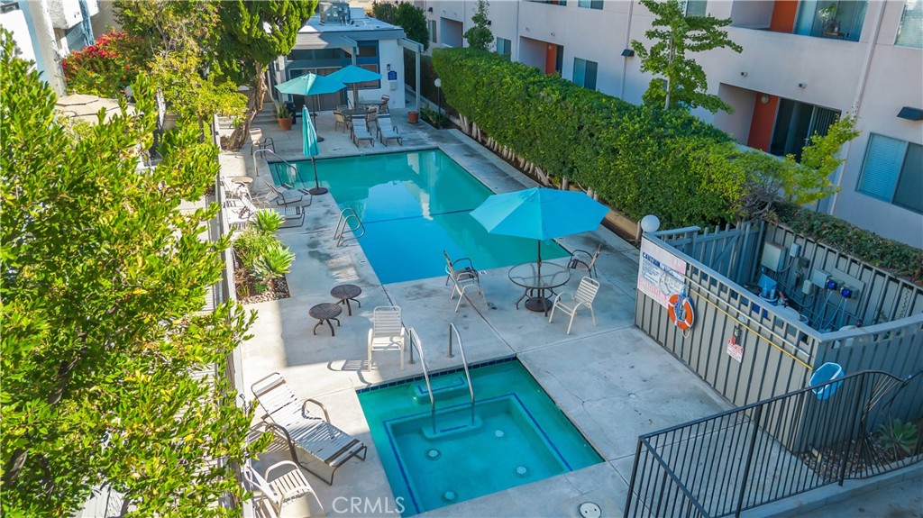 12334 Chandler Boulevard, Unit C Valley Village, CA 91607 - Photo 30 of 30 an aerial view of a house with balcony and patio
