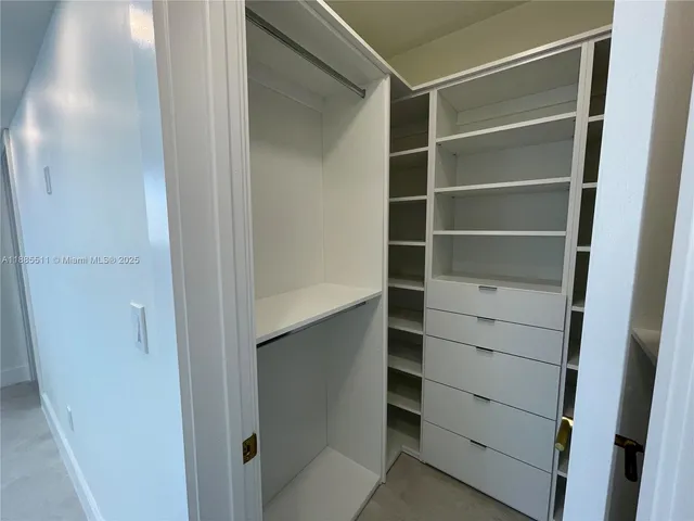 a view of walk in closet