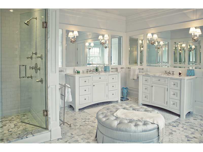 527 Middlesex Road Darien, CT 06820 - Photo 19 of 25 a bathroom with a granite countertop sink mirror and double