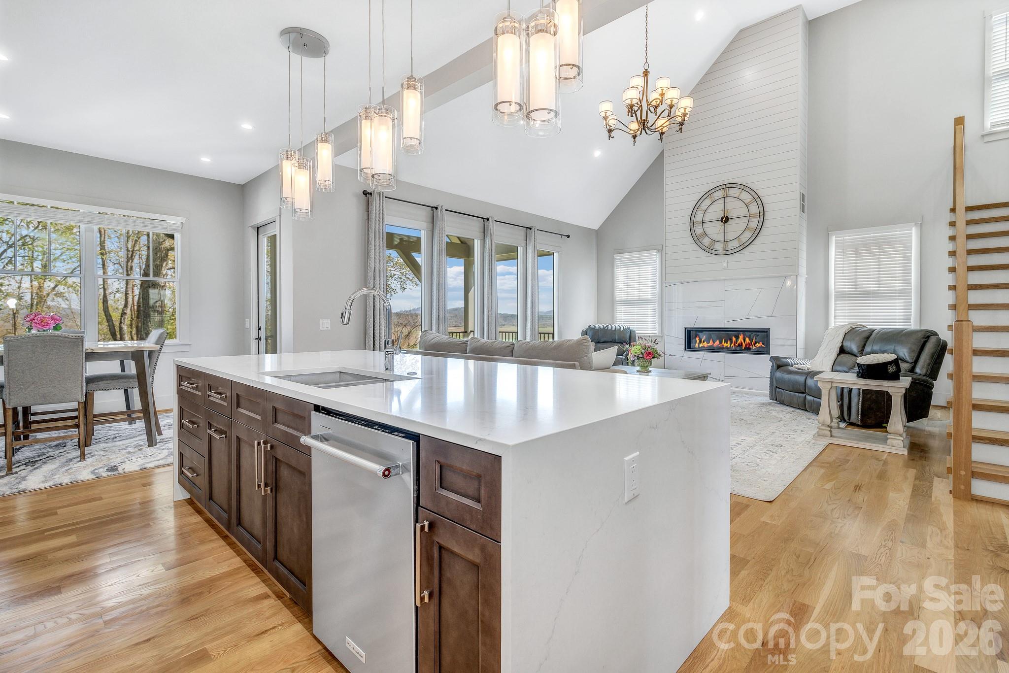 301 Rockbridge Road Mills River, NC 28759 - Photo 14 of 48 a large kitchen with stainless steel appliances granite countertop a lot of counter space and a large window