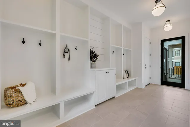 a view of hallway with windows