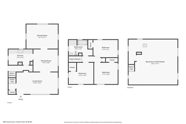 $132,000 | 869 Lincoln Avenue, Lincoln Park, MI 48146