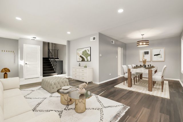 3518 South Manor Drive Lansing, IL 60438 - Photo 5 of 27 a living room with furniture and wooden floor