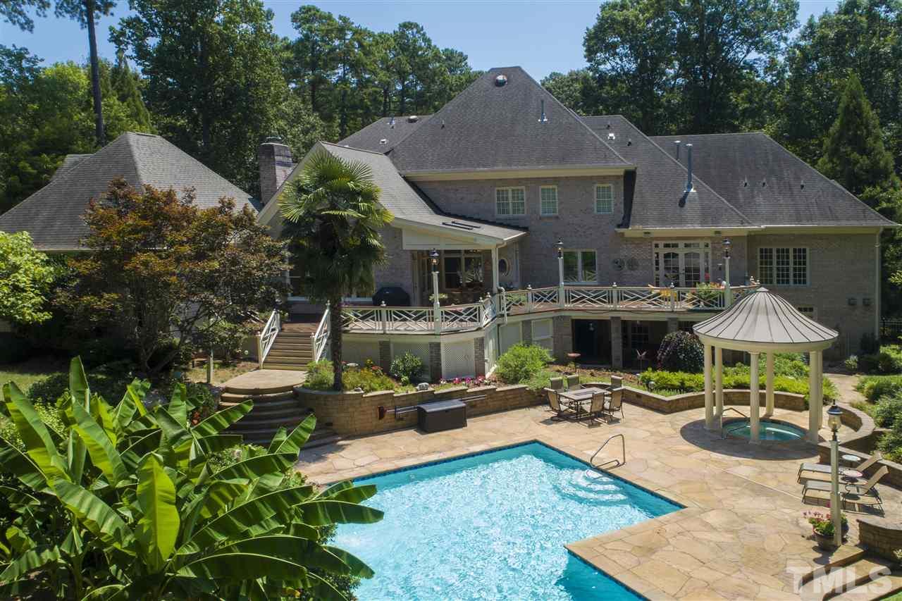 8423 Bournemouth Drive Raleigh, NC 27615 - Photo 25 of 30 an aerial view of a house with swimming pool garden view and a patio