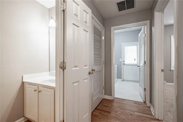 a bathroom with a sink