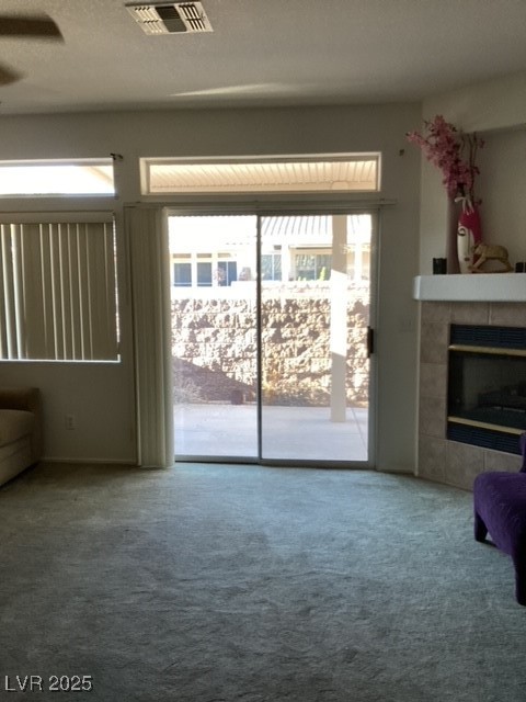 3343 Quail Song Drive Laughlin, NV 89029 - Photo 5 of 22 Unfurnished living room with a tile fireplace and