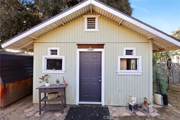 a front view of a house with entryway