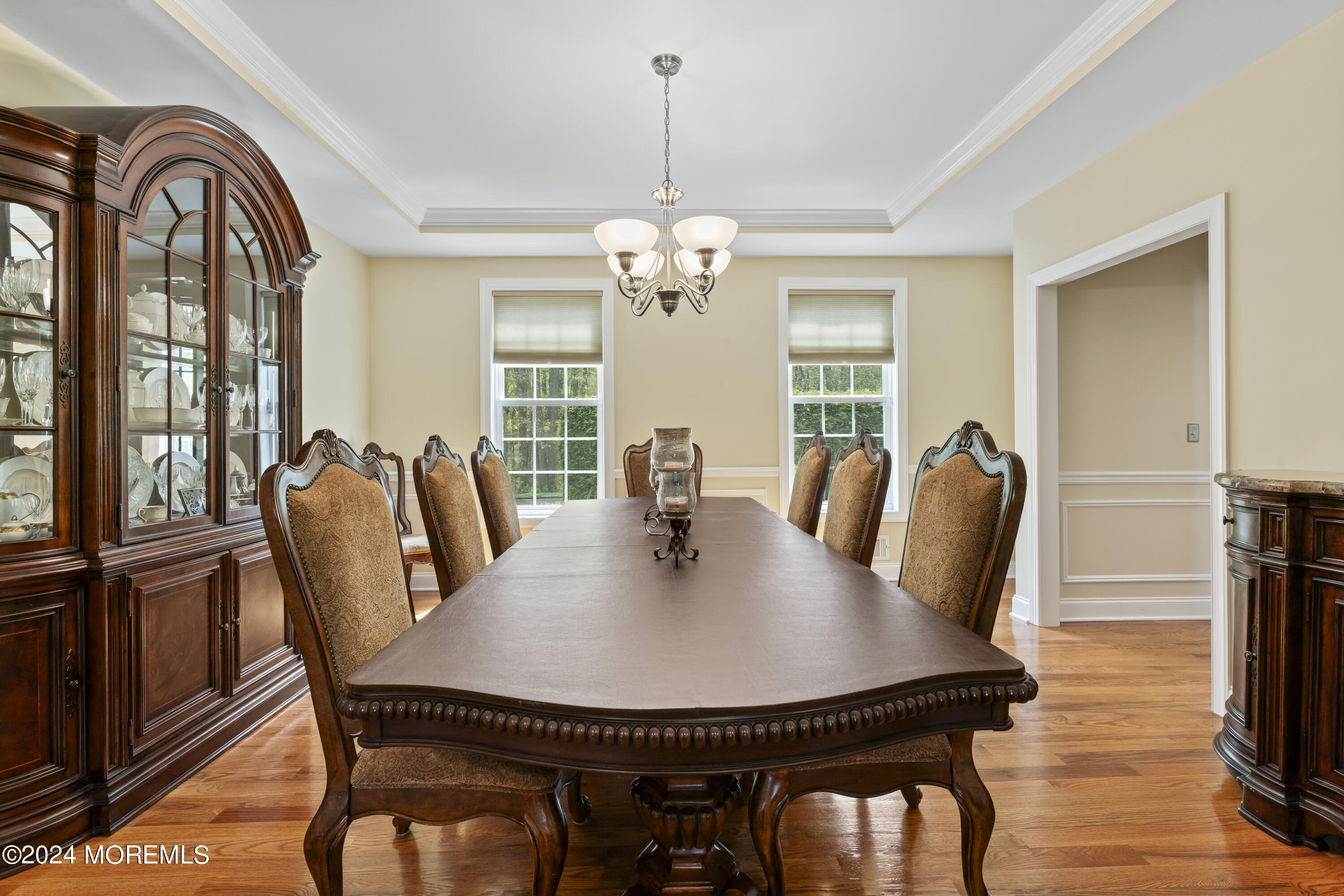 1588 West Front Street Lincroft, NJ 07738 - Photo 15 of 50 a view of a dining room with furniture window and wooden floor