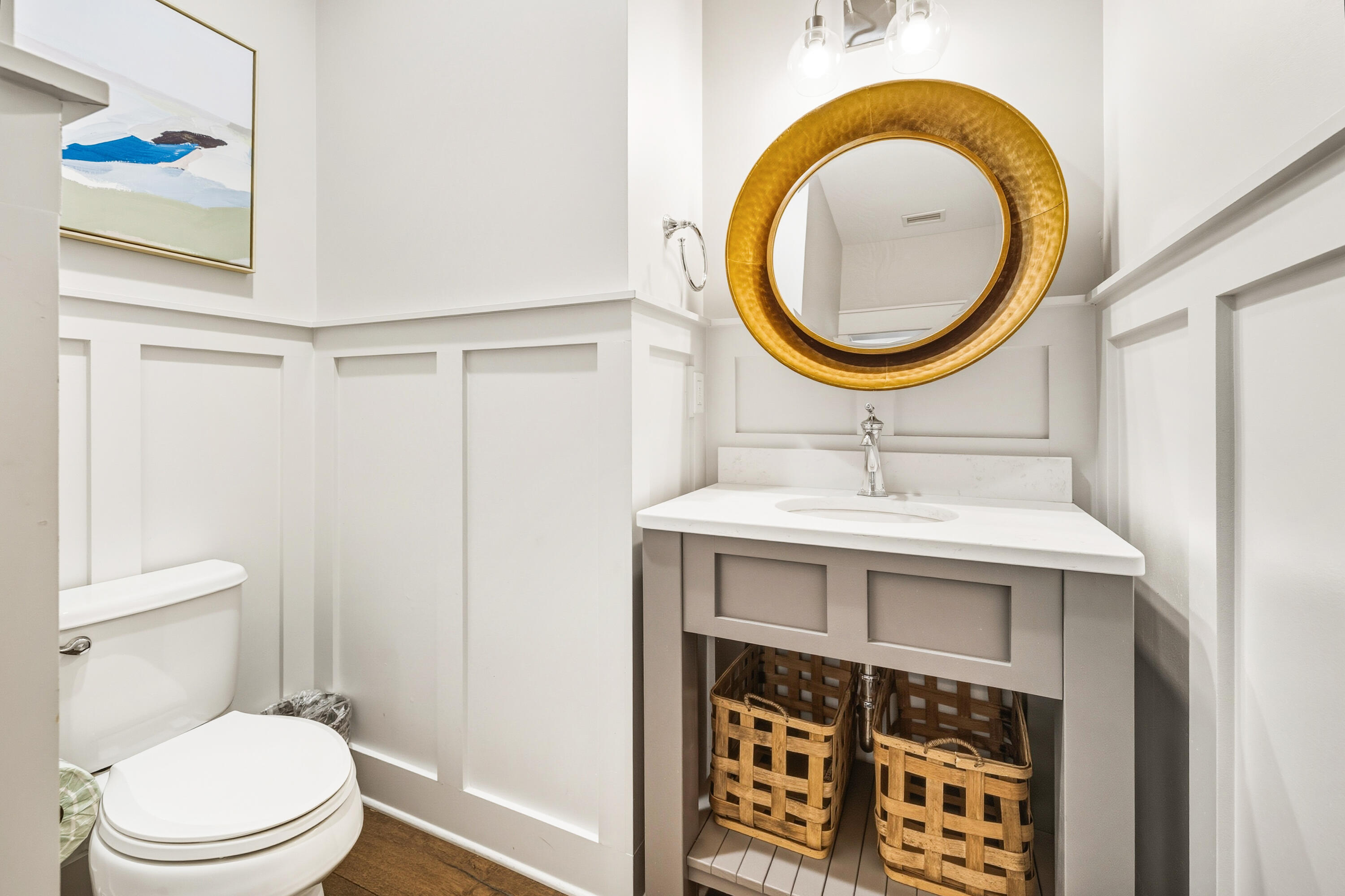 587 Patina Blvd Inlet Beach Inlet Beach, FL 32461 - Photo 23 of 52 a bathroom with a sink and a mirror