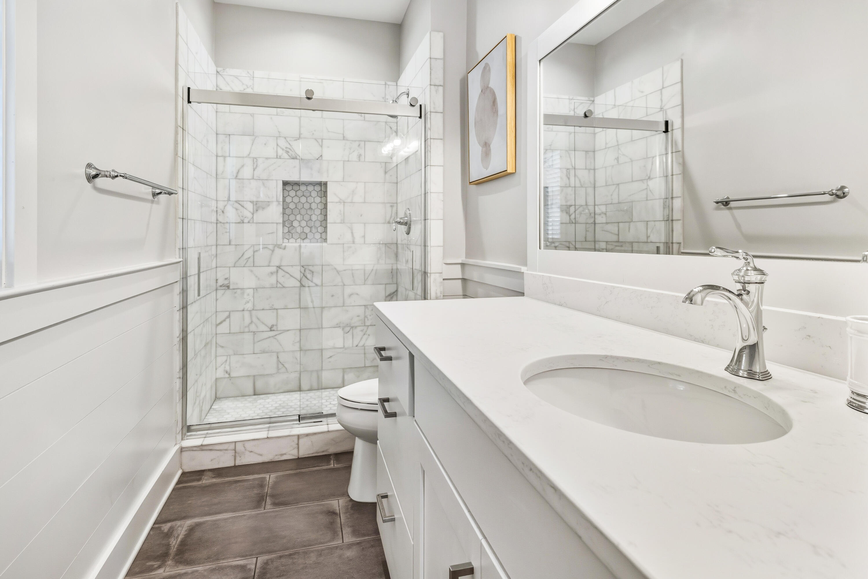 587 Patina Blvd Inlet Beach Inlet Beach, FL 32461 - Photo 35 of 52 a bathroom with a sink a toilet and shower