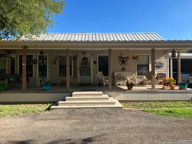 a view of a entryway front of a house