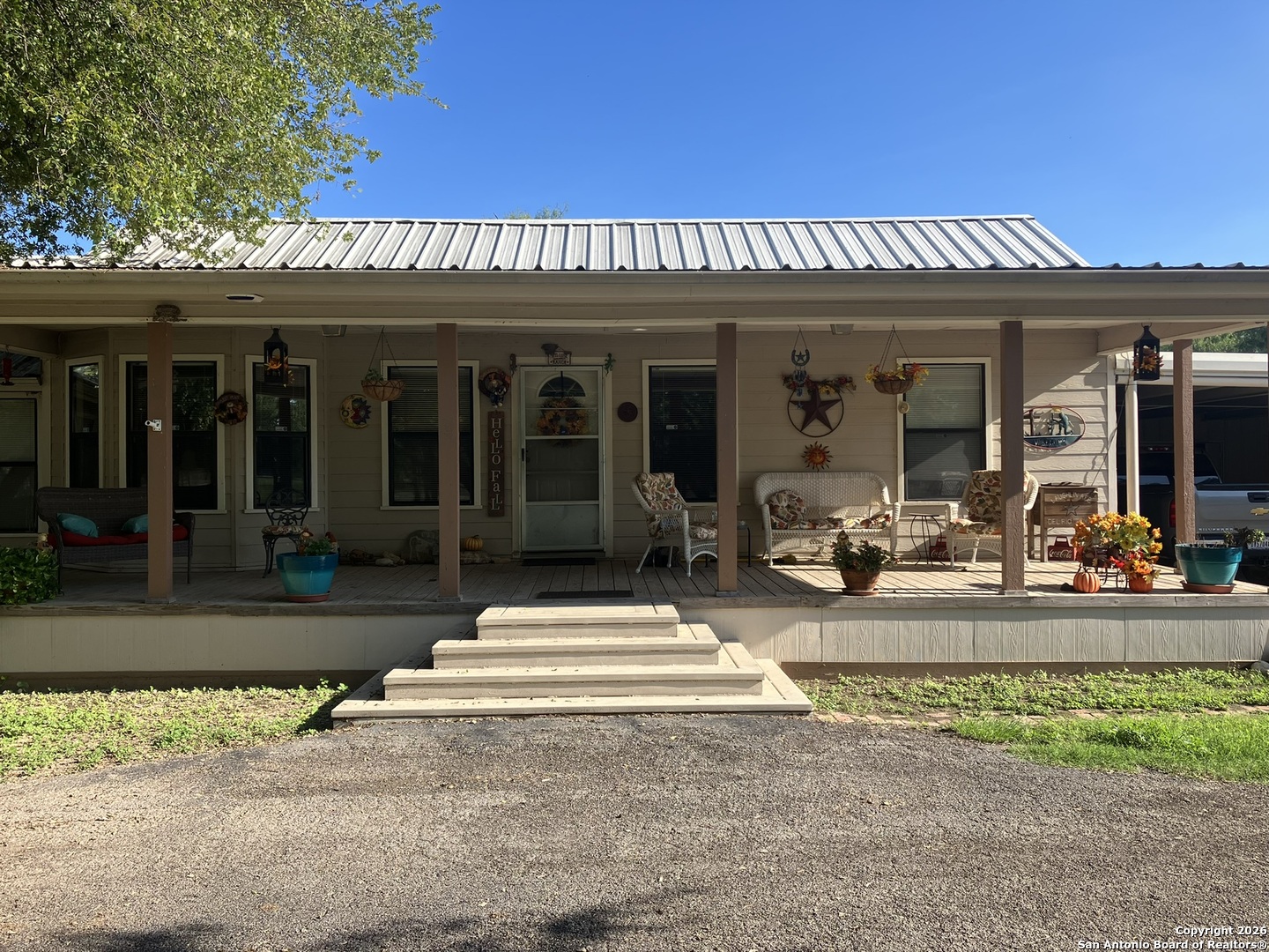 a view of a entryway front of a house