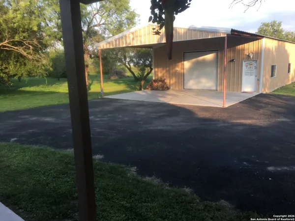 a view of backyard with tree