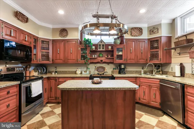 a view of a terrace with a bench