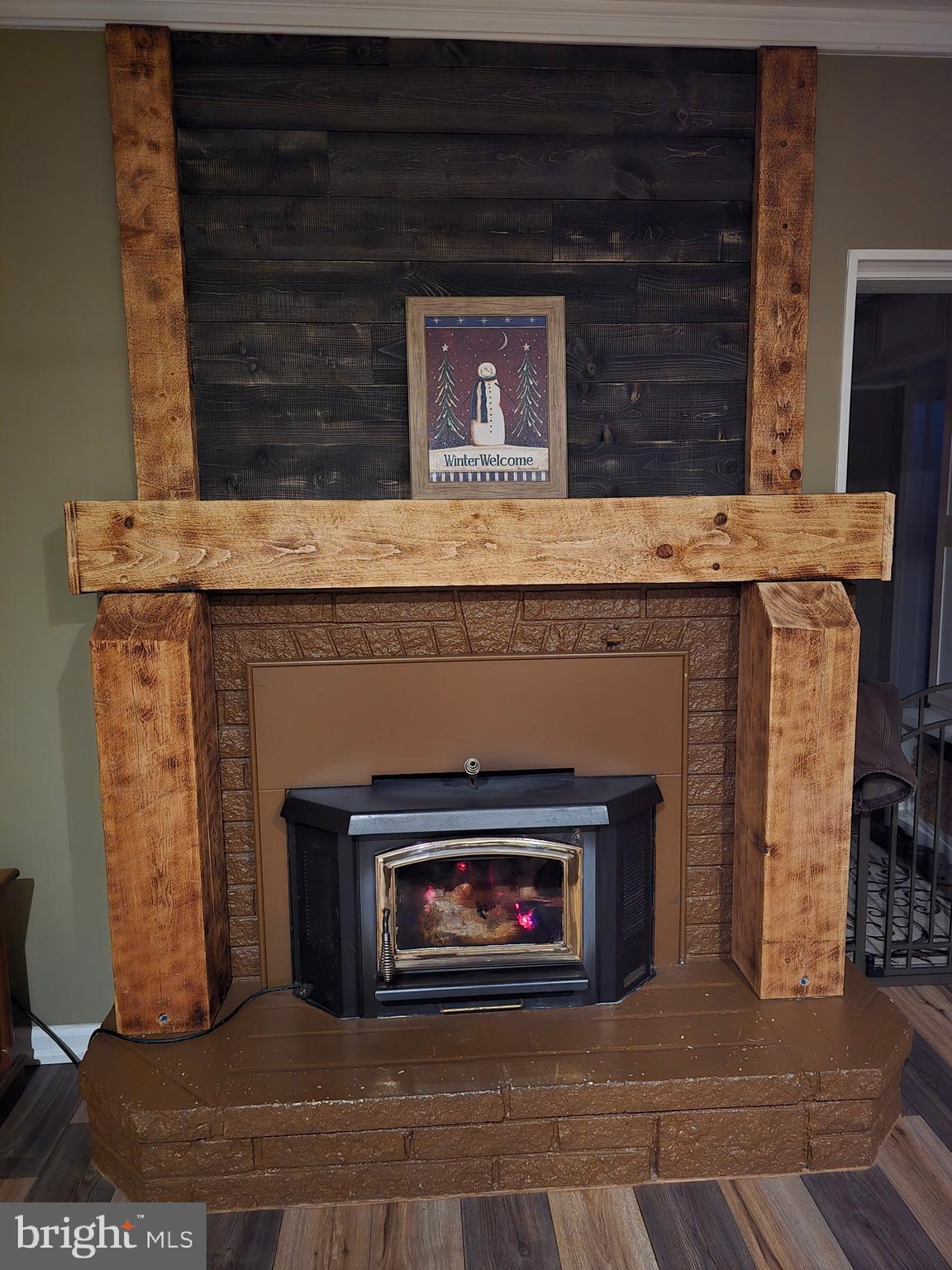 1177 Walker Road Chambersburg, PA 17202 - Photo 10 of 15 Custom built mantle, wood burning stove