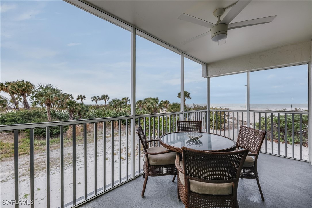 2117 Gulf Beach Villas Captiva, FL 33924 - Photo 18 of 24 a view of a balcony with furniture