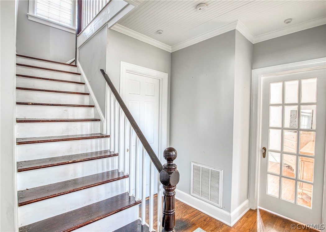 4830 Three Chopt Road Louisa, VA 23093 - Photo 9 of 27 a view of entryway with wooden floor and stairs
