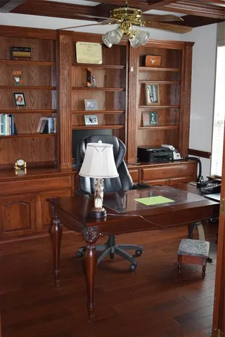 a room with furniture