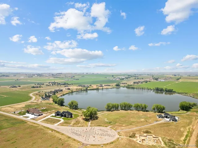 a view of a lake with a mountain