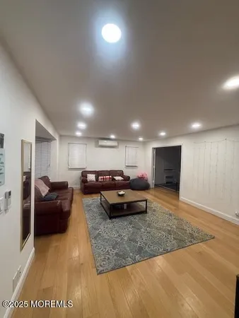 a living room with furniture and a couch