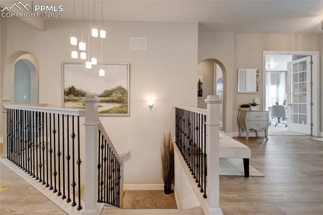 a view of a entryway with stairs and windows