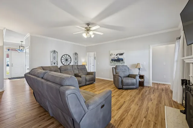 a view of empty room with wooden walls