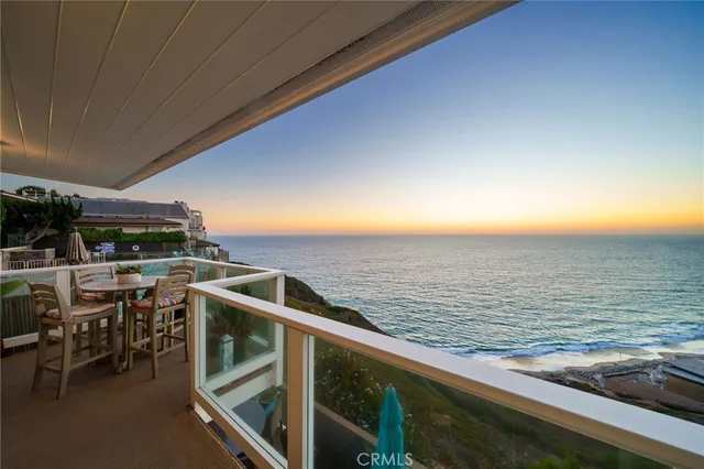 a view of an ocean from a balcony