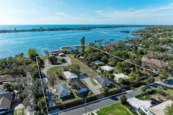 an aerial view of multiple house