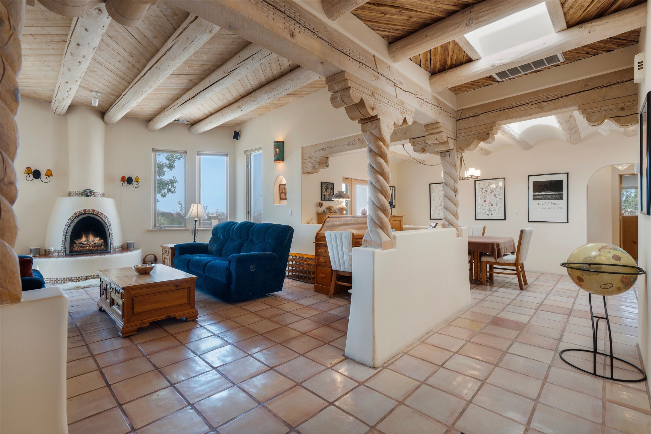 88 Monte Alto Road Santa Fe, NM 87508 - Photo 5 of 43 Living Room & Entry Hall (looking towards Dining Room & Kitchen)