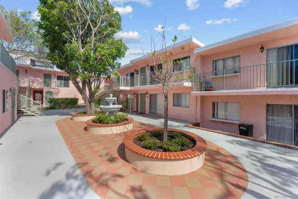 a front view of a house with entertaining space