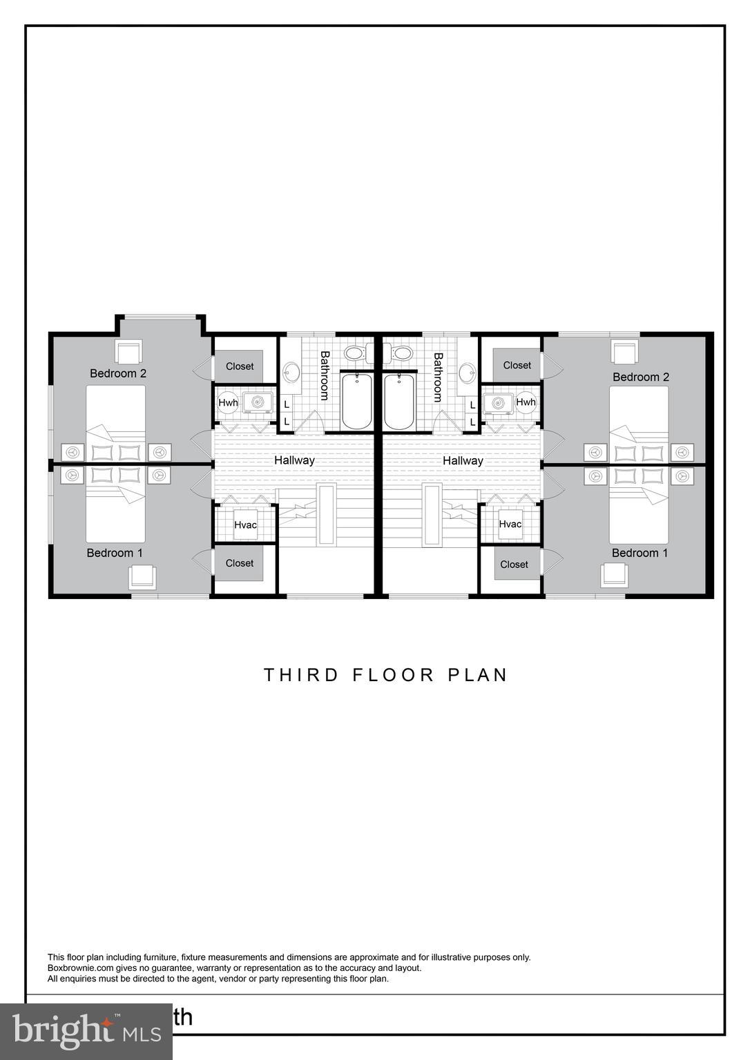 2823 24th Road South Arlington, VA 22206 - Photo 96 of 97 Third Floor Bedrooms/Bath Floor Plan